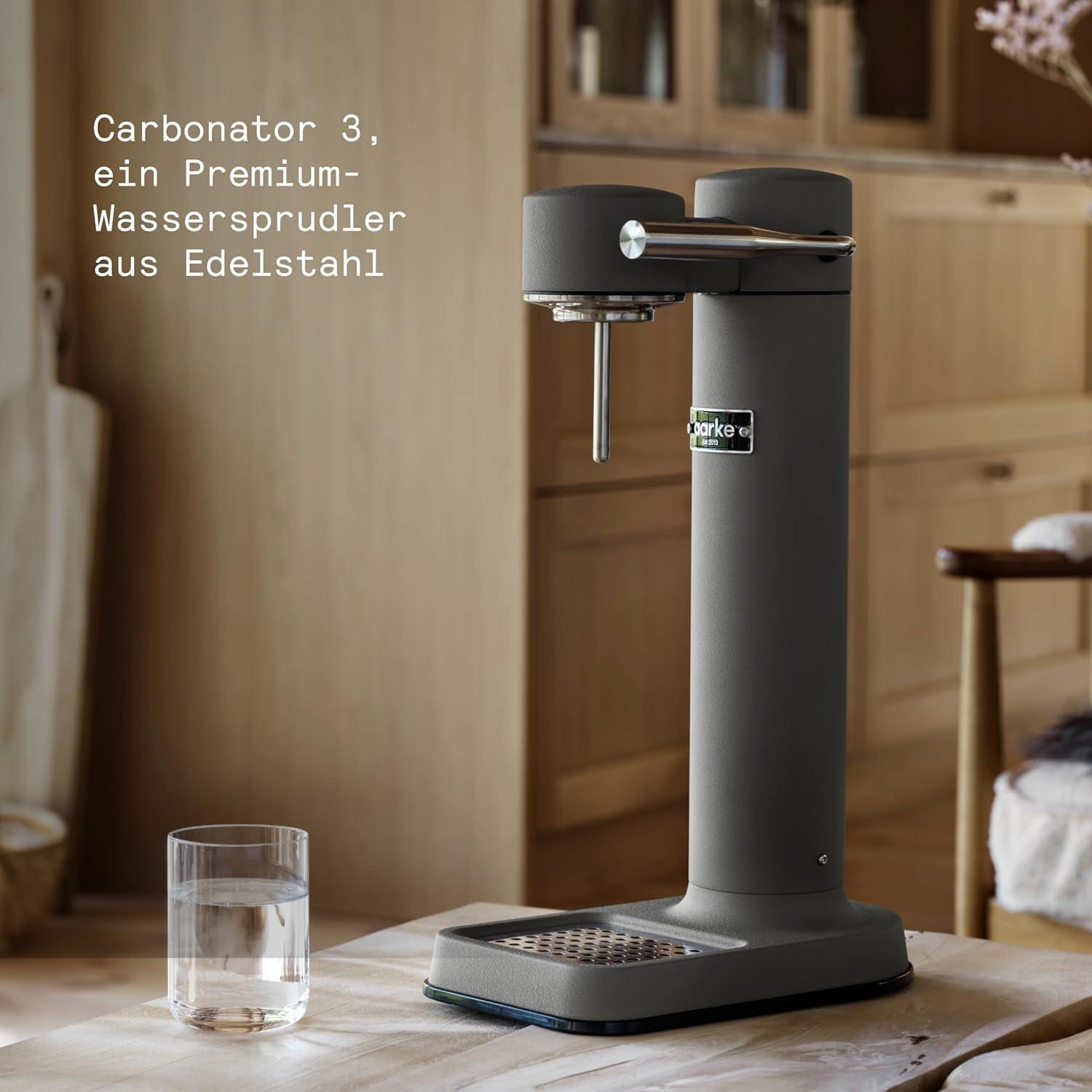 image:imageAarke Carbonator lll Sparkling amp Carbonation Water Machine Stainless Steel with PET BPAFree Reusable Bottle Volume 1L34 fl oz BurgundyAAC3Matte Grey