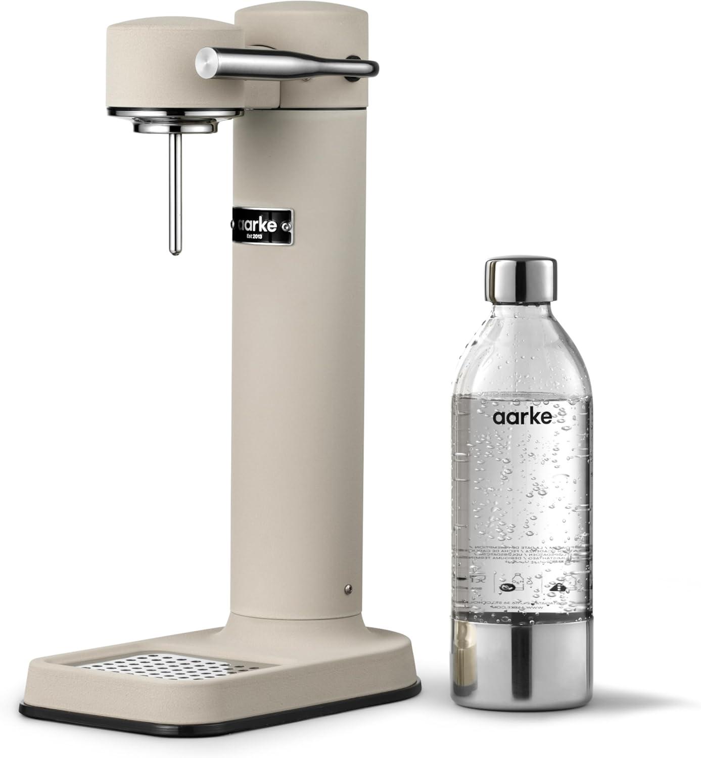 image:imageAarke Carbonator lll Sparkling amp Carbonation Water Machine Stainless Steel with PET BPAFree Reusable Bottle Volume 1L34 fl oz BurgundyAAC3Sand