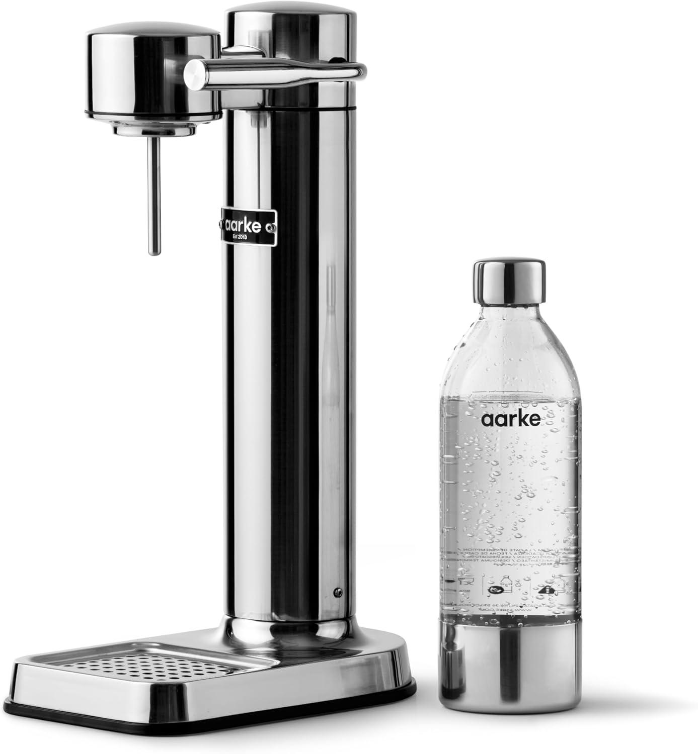 image:imageAarke Carbonator lll with CO2 Cylinder Sparkling amp Carbonation Water Machine Stainless Steel with PET BPAFree Reusable Bottle Volume 1L34 fl oz Matte WhiteAAC3Stainless Steel