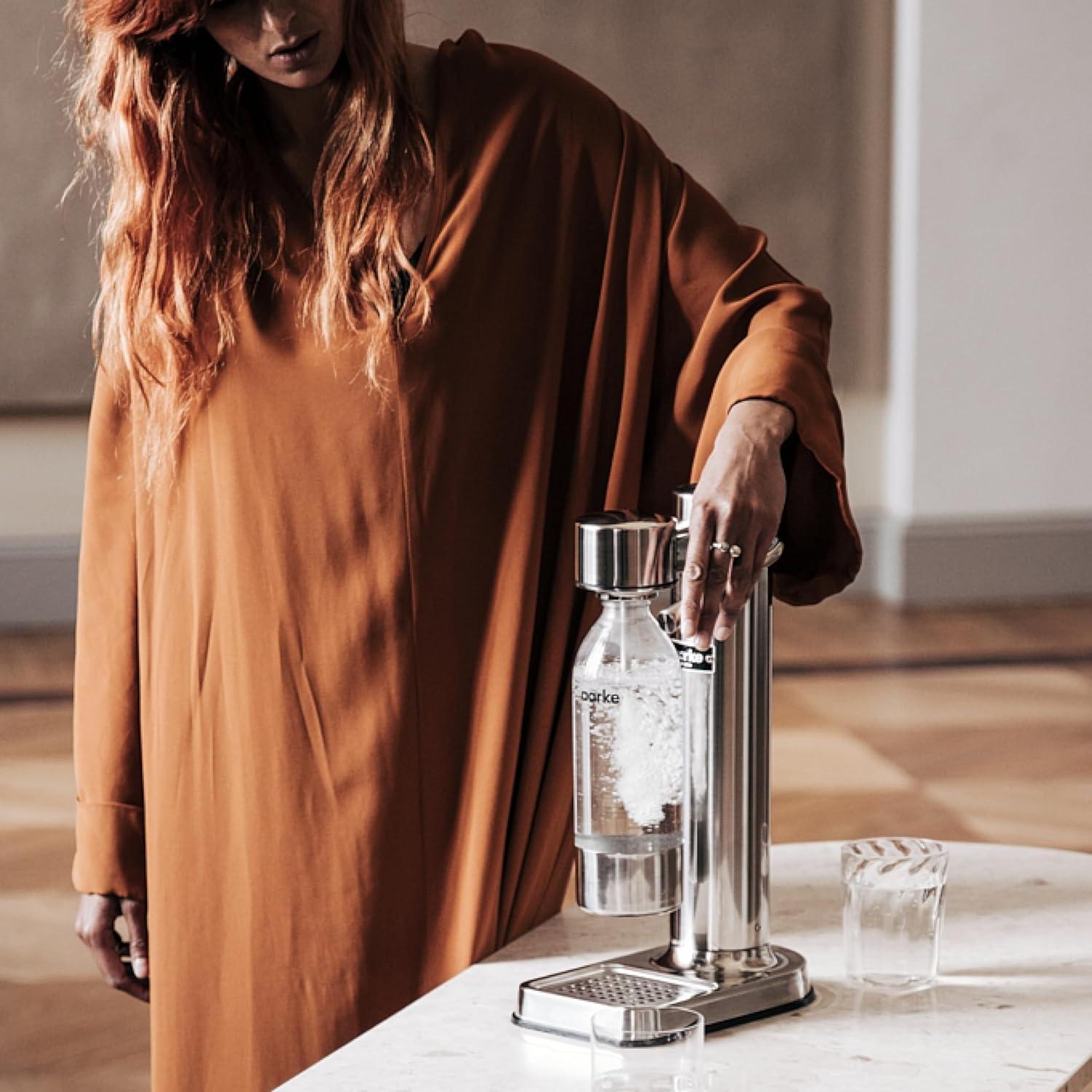 image:imageAarke Carbonator lll with CO2 Cylinder Sparkling amp Carbonation Water Machine Stainless Steel with PET BPAFree Reusable Bottle Volume 1L34 fl oz Matte WhiteAAC3Stainless Steel