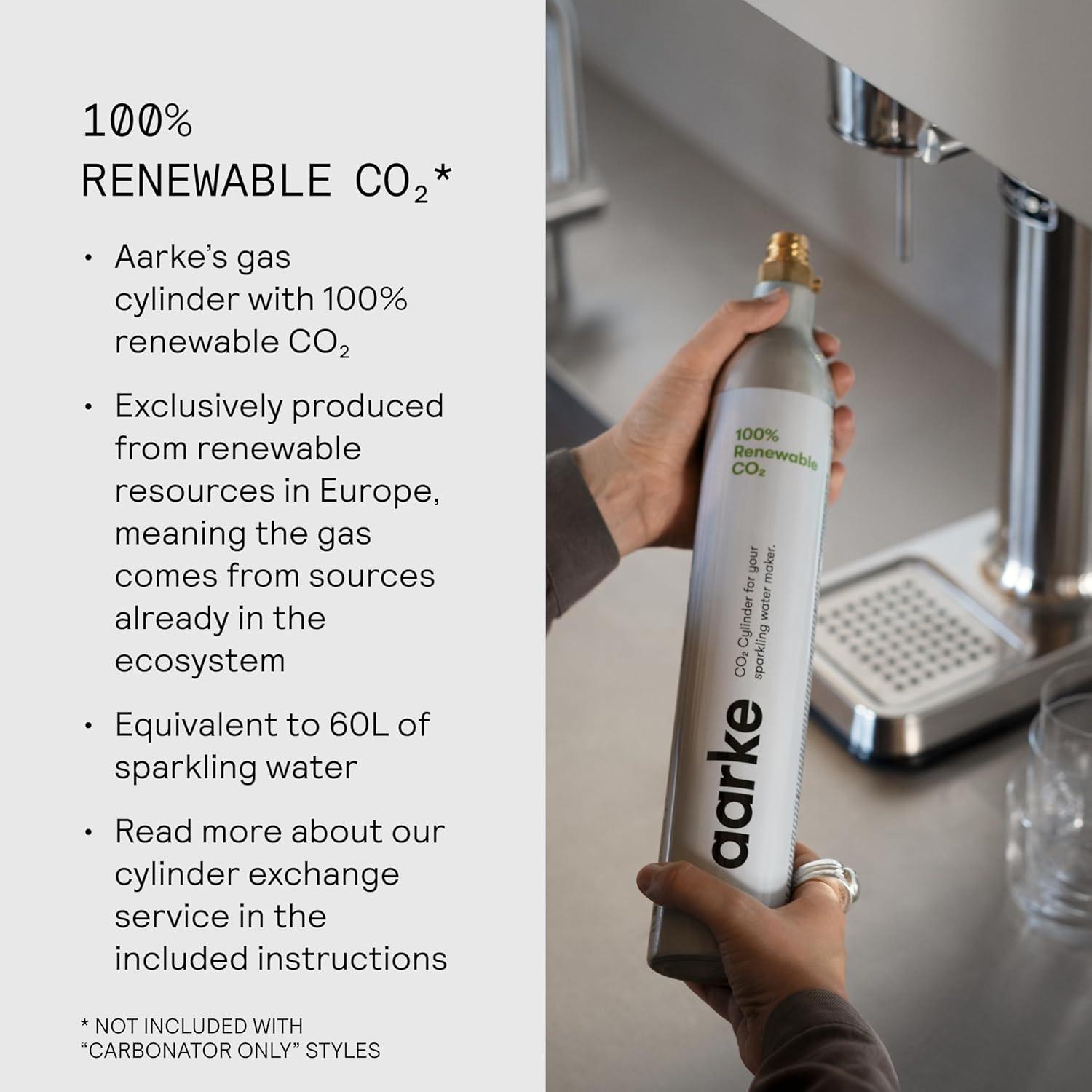 image:imageAarke Carbonator lll with CO2 Cylinder Sparkling amp Carbonation Water Machine Stainless Steel with PET BPAFree Reusable Bottle Volume 1L34 fl oz Matte WhiteAAC3Matte Black