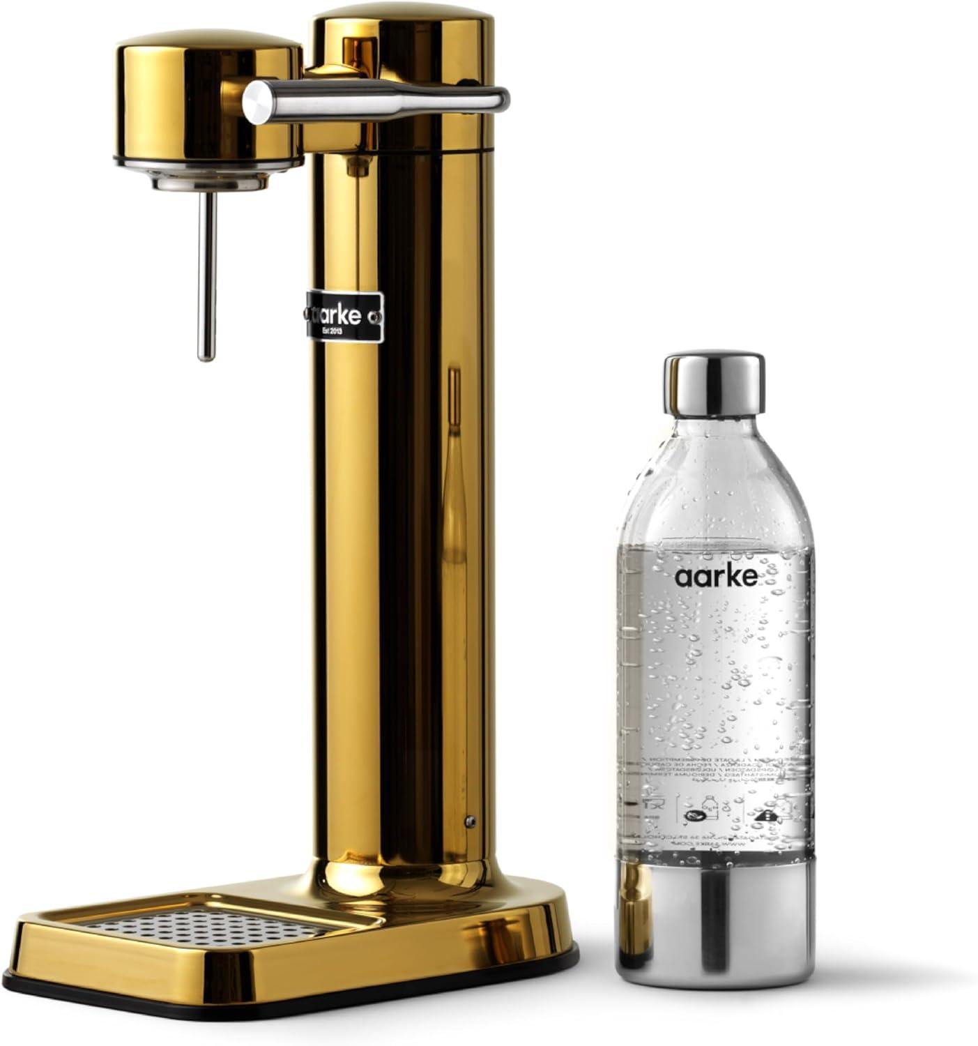 image:imageAarke Carbonator lll with CO2 Cylinder Sparkling amp Carbonation Water Machine Stainless Steel with PET BPAFree Reusable Bottle Volume 1L34 fl oz Matte WhiteAAC3Gold