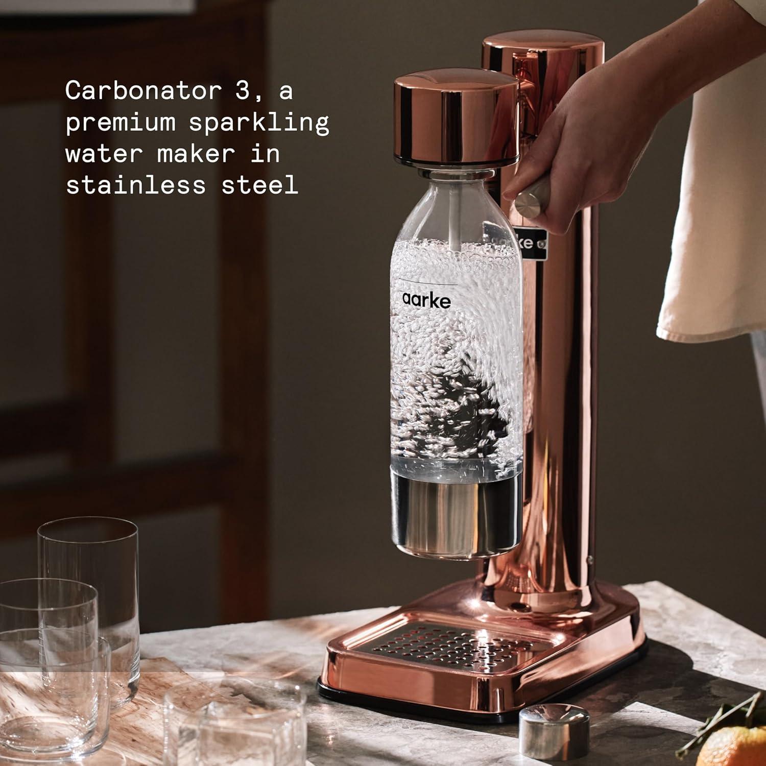 image:imageAarke Carbonator lll with CO2 Cylinder Sparkling amp Carbonation Water Machine Stainless Steel with PET BPAFree Reusable Bottle Volume 1L34 fl oz Matte WhiteAAC3Copper