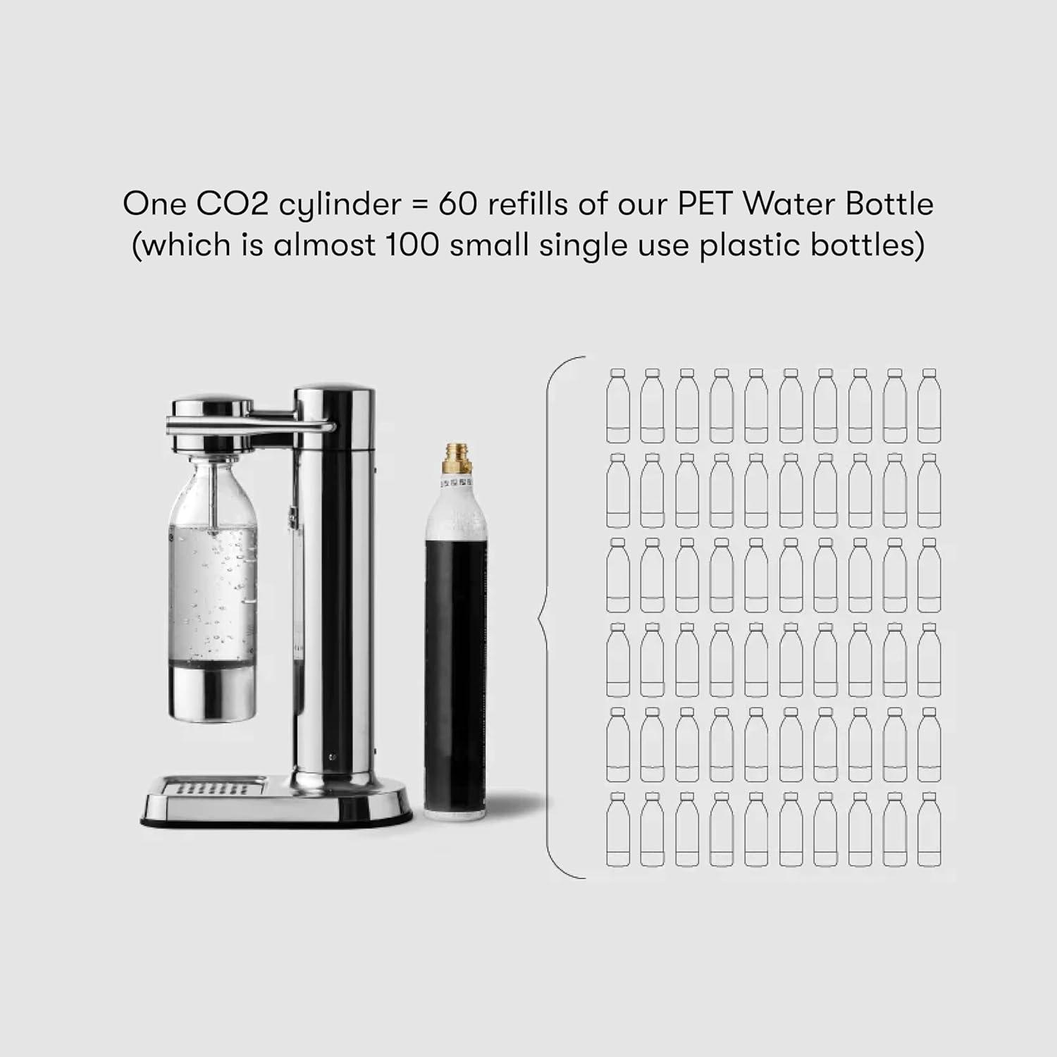 image:imageAarke Extra PET Stainless Steel Reusable Bottle for Carbonator l ll and 3 BPAFree and NonToxic 1L34 fl oz 2Pack1L34 fl oz