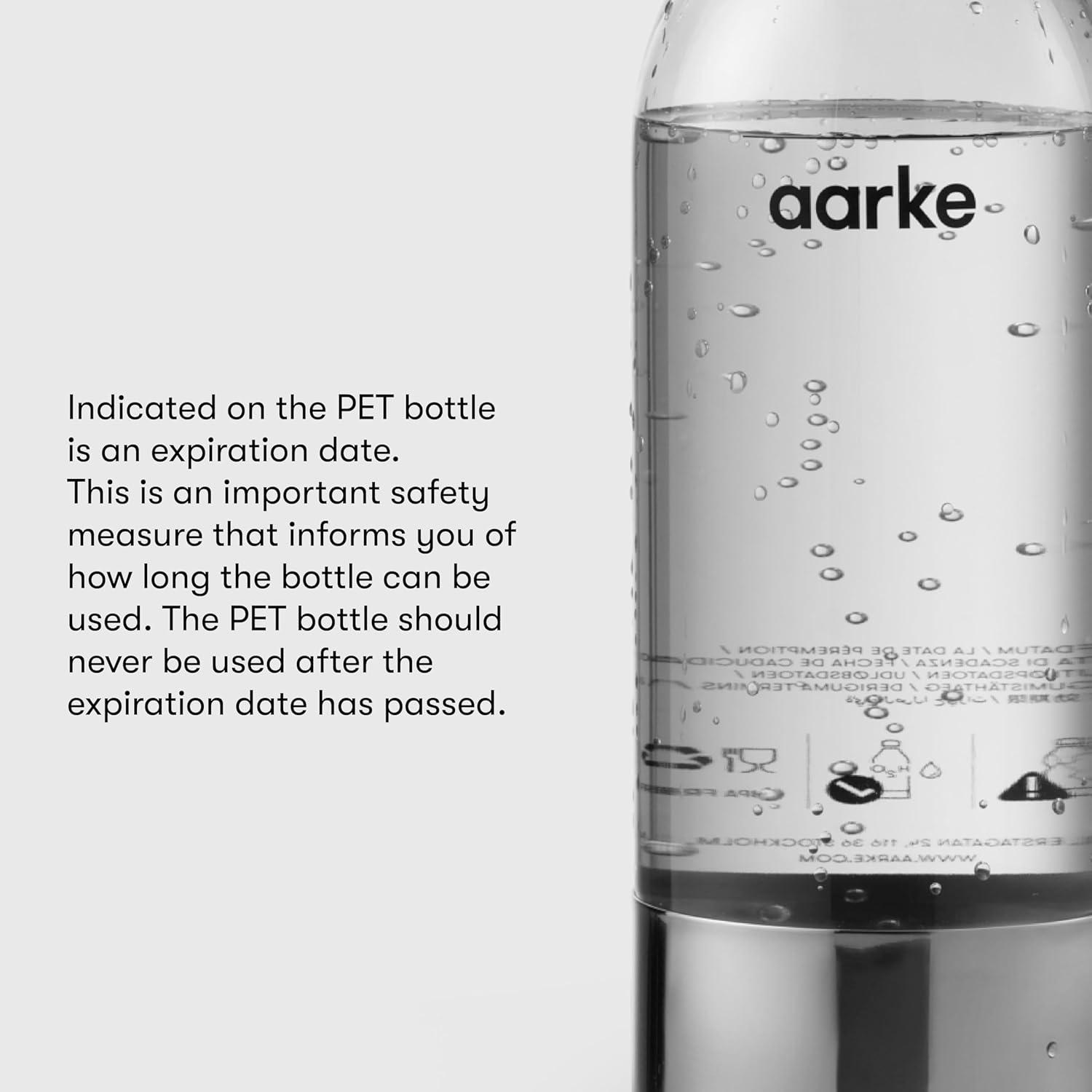 image:imageAarke Extra PET Stainless Steel Reusable Bottle for Carbonator l ll and 3 BPAFree and NonToxic 1L34 fl oz 2Pack1L34 fl oz Pack of 2