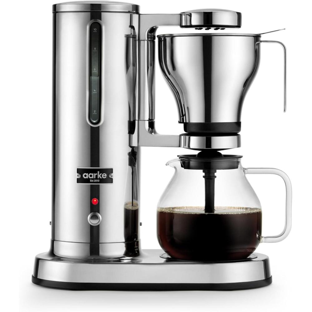 image:imageAarke Coffee Maker Electric 10 Cup 42 fl oz Drip Brewer with Automatic DripStop Glass Carafe Brews Full Pot in Under 6 Minutes SCA Certified Stainless SteelStainless Steel