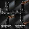 Aarke Carbonator Pro, Sparkling & Carbonation Water Machine, Stainless Steel with Glass Reusable Bottle Volume 800 mL/27 fl oz (Matte Black)(AACPRO Stainless Steel)