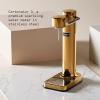Aarke Carbonator lll, Sparkling & Carbonation Water Machine, Stainless Steel with PET BPA-Free Reusable Bottle Volume 1L/34 fl oz (Burgundy)(AAC3-Gold)