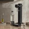 Aarke Carbonator lll, Sparkling & Carbonation Water Machine, Stainless Steel with PET BPA-Free Reusable Bottle Volume 1L/34 fl oz (Burgundy)(AAC3-Matte Black)