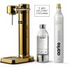Aarke Carbonator lll with CO2 Cylinder, Sparkling & Carbonation Water Machine, Stainless Steel with PET BPA-Free Reusable Bottle Volume 1L/34 fl oz (Matte White)(AAC3-Gold)