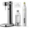 Aarke Carbonator lll with CO2 Cylinder, Sparkling & Carbonation Water Machine, Stainless Steel with PET BPA-Free Reusable Bottle Volume 1L/34 fl oz (Matte White)(AAC3-Stainless Steel)