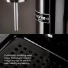Aarke Carbonator lll with CO2 Cylinder, Sparkling & Carbonation Water Machine, Stainless Steel with PET BPA-Free Reusable Bottle Volume 1L/34 fl oz (Matte White)(AAC3-Black Chrome)
