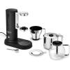 Aarke Coffee Maker – Electric 10 Cup / 42 fl oz Drip Brewer with Automatic Drip-Stop, Glass Carafe, Brews Full Pot in Under 6 Minutes, SCA Certified, Stainless Steel(Matte Black w/ Thermal Jug)