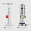aarke Glass Bottle – Exclusively Compatible with Carbonator Pro Sparkling Water Machine, Stainless Steel Cap, Dishwasher Safe, 800 mL/27 fl oz