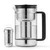 Aarke Purifier Glass Water Pitcher, Refillable Stainless Steel Filter, 8-Weeks Performance, BPA-Free, Dishwasher Safe, Pure & Enriched Refill Granules, 1.18L (5 Cups) Capacity(7 Cups / 1.66L – Standard)