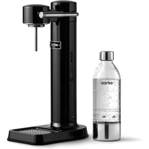 Aarke Carbonator lll, Sparkling & Carbonation Water Machine, Stainless Steel with PET BPA-Free Reusable Bottle Volume 1L/34 fl oz (Burgundy)(AAC3-Black Chrome)