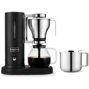 Aarke Coffee Maker – Electric 10 Cup / 42 fl oz Drip Brewer with Automatic Drip-Stop, Glass Carafe, Brews Full Pot in Under 6 Minutes, SCA Certified, Stainless Steel(Matte Black w/ Thermal Jug)