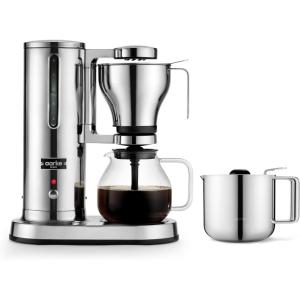 Aarke Coffee Maker – Electric 10 Cup / 42 fl oz Drip Brewer with Automatic Drip-Stop, Glass Carafe, Brews Full Pot in Under 6 Minutes, SCA Certified, Stainless Steel(Stainless Steel w/ Thermal Jug)
