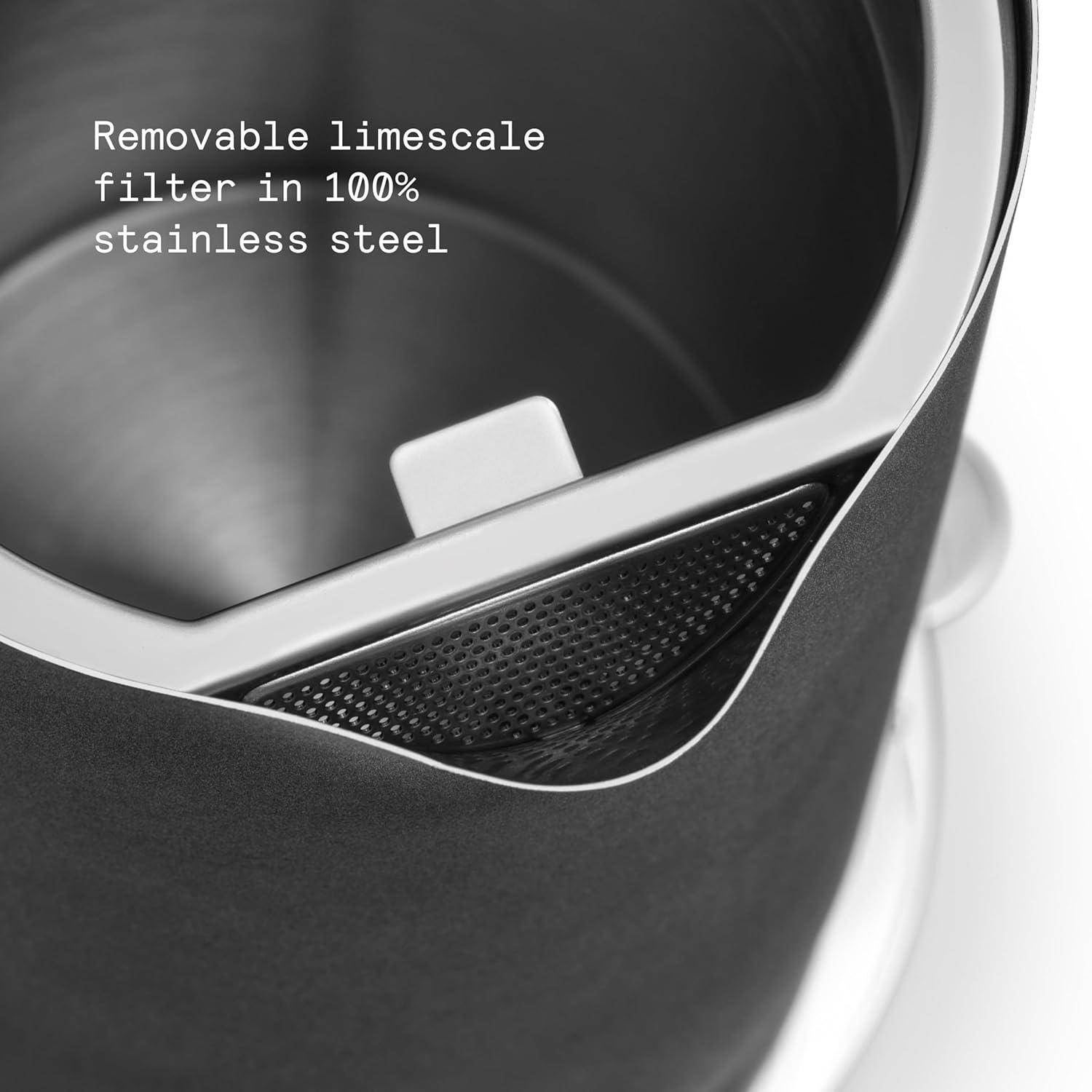 image:imageAarke Stainless Steel Kettle Perfect for Coffee and Tea Maker Enthusiasts NonDrip Spout DoubleWall Construction Dry Boil Protection HeatSafe Handle LED CoolDown Indicator 12L SteelBlack