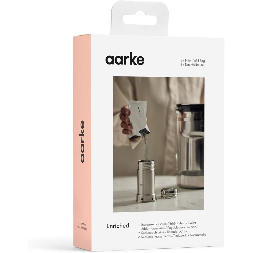 image:imageAarke Enriched Filter Refill Granules  Minerals Infused for Alkaline pH EcoFriendly 8Week Performance Compatible With Purifier Pitchers 3 packaarke Enriched