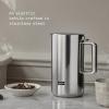 Aarke Stainless Steel Kettle – Perfect for Coffee and Tea Maker Enthusiasts, Non-Drip Spout, Double-Wall Construction, Dry Boil Protection, Heat-Safe Handle, LED Cool-Down Indicator, 1.2L (Steel)(Steel)