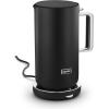Aarke Stainless Steel Kettle – Perfect for Coffee and Tea Maker Enthusiasts, Non-Drip Spout, Double-Wall Construction, Dry Boil Protection, Heat-Safe Handle, LED Cool-Down Indicator, 1.2L (Steel)(Black)