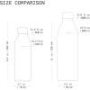 aarke To-Go Bottle – Stainless Steel Insulated Travel Water Bottle with Lid, Reusable 24 Hour Carbonation, Compatible with Only Carbonator 3, 1L/34 fl oz(22 Ounces)