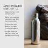 aarke To-Go Bottle – Stainless Steel Insulated Travel Water Bottle with Lid, Reusable 24 Hour Carbonation, Compatible with Only Carbonator 3, 1L/34 fl oz(22 Ounces)