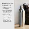 aarke To-Go Bottle – Stainless Steel Insulated Travel Water Bottle with Lid, Reusable 24 Hour Carbonation, Compatible with Only Carbonator 3, 1L/34 fl oz(33.8 Ounces)