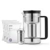 Aarke Purifier Regular 1.18L Glass Pitcher Bundle w/Steel Filter, BPA-Free, 3 Enriched + 1 Pure Granules – Filters & Adds Minerals(7 Cups / 1.66L – Enriched Bundle)