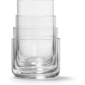 aarke Nesting Glasses, 4 x 290 ml (9.8 fl oz), Crystal Glass, Dishwasher Safe(Set of 4)